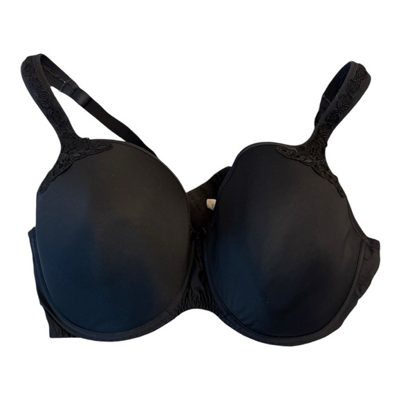 Black Full Coverage Bra with Underwire Support - Picture 1 of 11